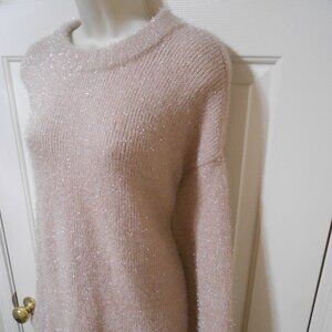 NEW Concious H&M Choice beautiful size Lg long pink stylish Sweater bling design